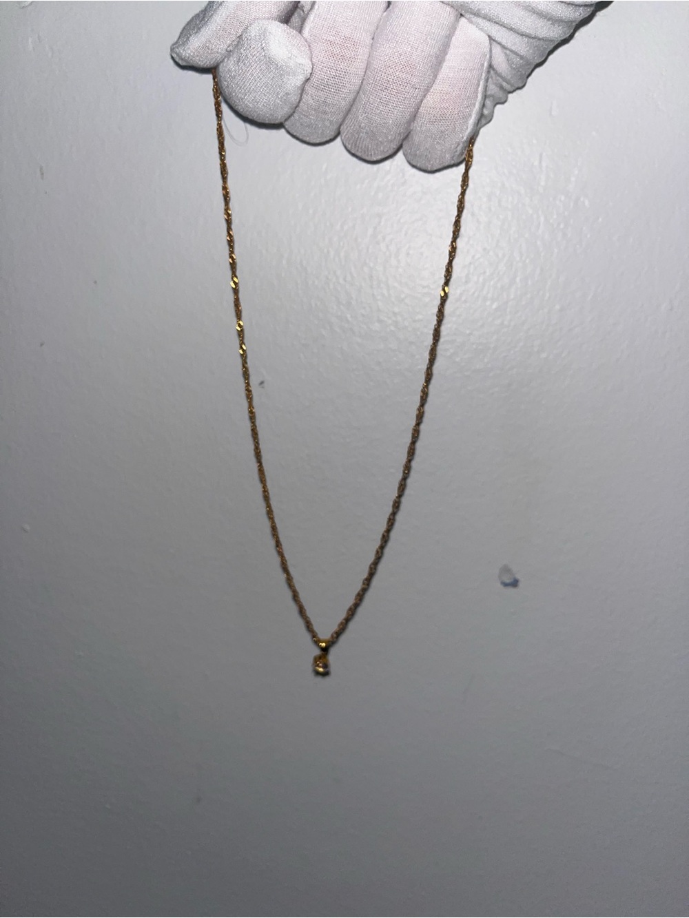 Aethelred Gold Rope Chain Necklace with Solitaire Pendant - Gold - Picture 8 of 10